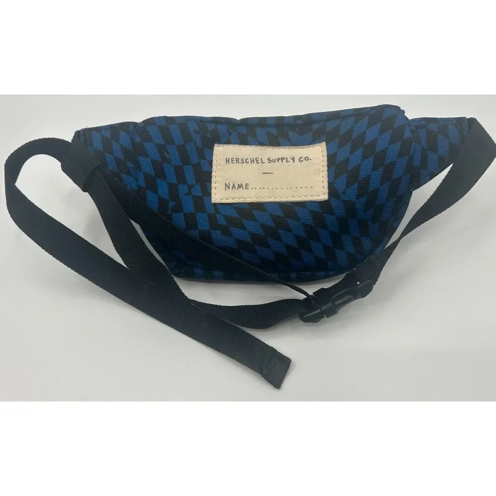 Herschel Fanny Pack Waist Bag Hip Pack Yellow Blue Adjustable Checkered Mini